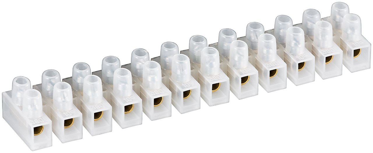 Lüsterklemme 10 Stk, transparent - max. Strombelastbarkeit 15 A - passend für Kabel mit Aderquerschnitt 16 mm², 15 A
