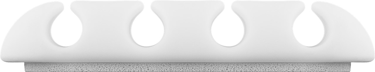 Kabelmanagement 4-Slots, weiß - Farbversion Weiß - 2er-Set zum Ordnen und Fixieren, ablösbar Kabelmanagement 4-Slots, weiß - Farbversion Weiß - 2er-Set zum Ordnen und Fixieren, ablösbar