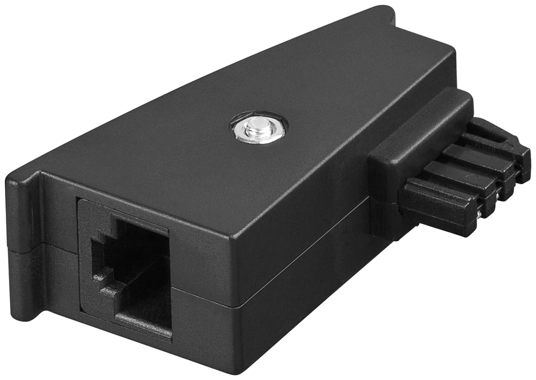 TAE Telefon Adapter Stecker - TAE-F-Stecker (PIN 1/2) > RJ45-Buchse (8P2C) (PIN 1/8)