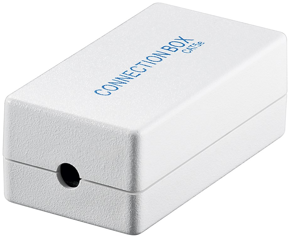 Netzwerk Verbindungs-/ Anschlussbox CAT 5e (100MHz), UTP - Schirmungsklasse UTP - Zur Verbindung von 2x LAN-Kabeln, ungeschirmt, Klemmleiste für werkzeugfreie LSA-Montage