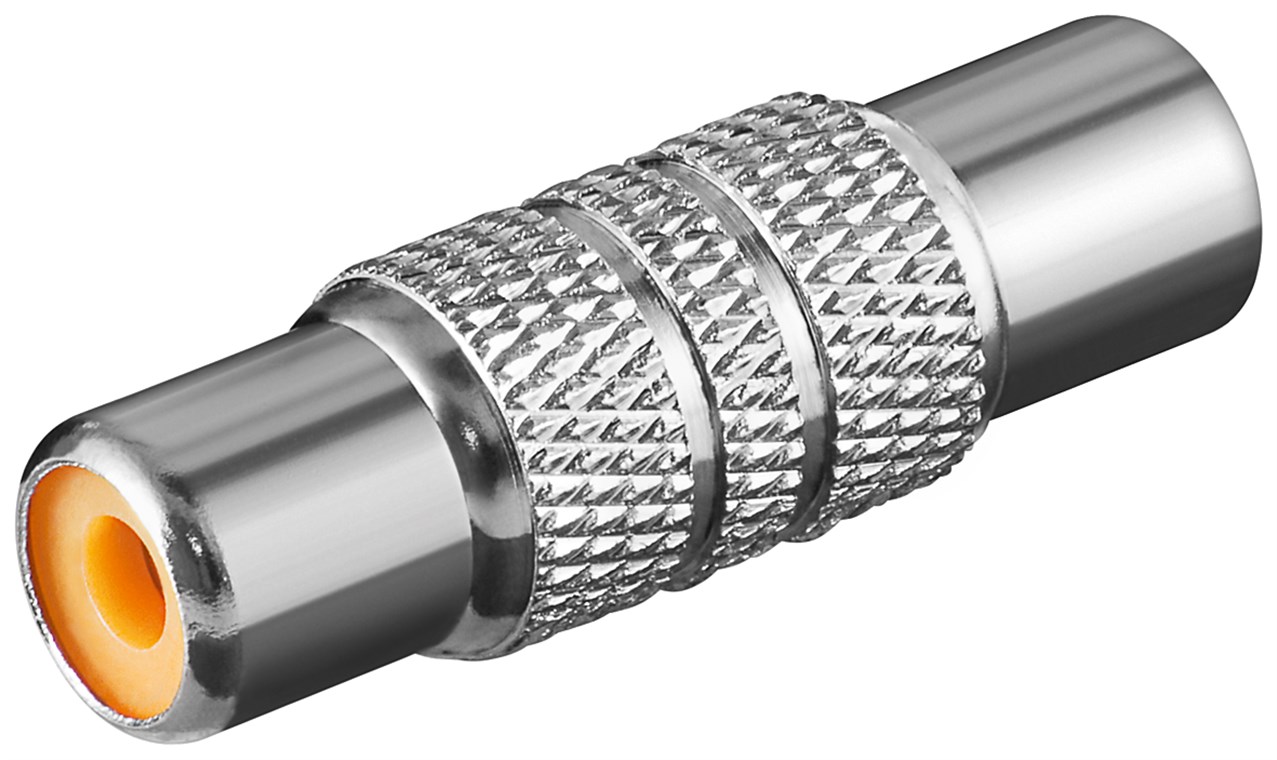 Cinch Adapter, Buchse zu Buchse, Metallausführung Cinch Adapter, Buchse zu Buchse, Metallausführung