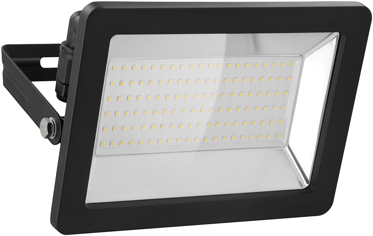 LED-Außenstrahler, 100 W LED-Außenstrahler, 100 W - mit 8500 lm, neutralweißem Licht (4000 K) und M16-Kabelverschraubung, für den Außeneinsatz geeignet (IP65)