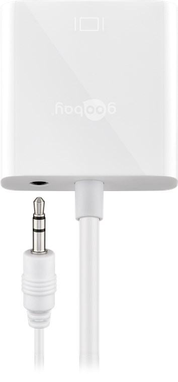 HDMI™/VGA-Adapter, vernickelt - Farbversion Weiß - HDMI™/VGA-Adapter, vernickelt - Farbversion Weiß -