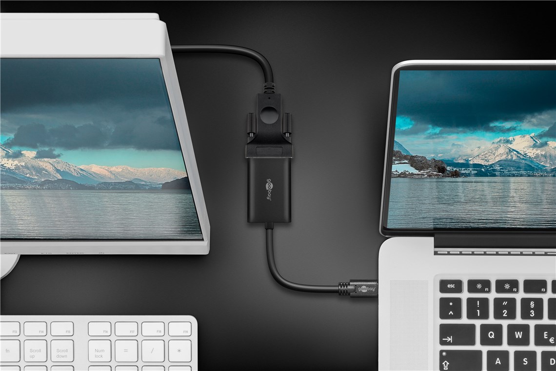 USB-C™-Adapter VGA, schwarz - USB-C™-Stecker > VGA-Buchse (15-polig) USB-C™-Adapter VGA, schwarz - USB-C™-Stecker > VGA-Buchse (15-polig)