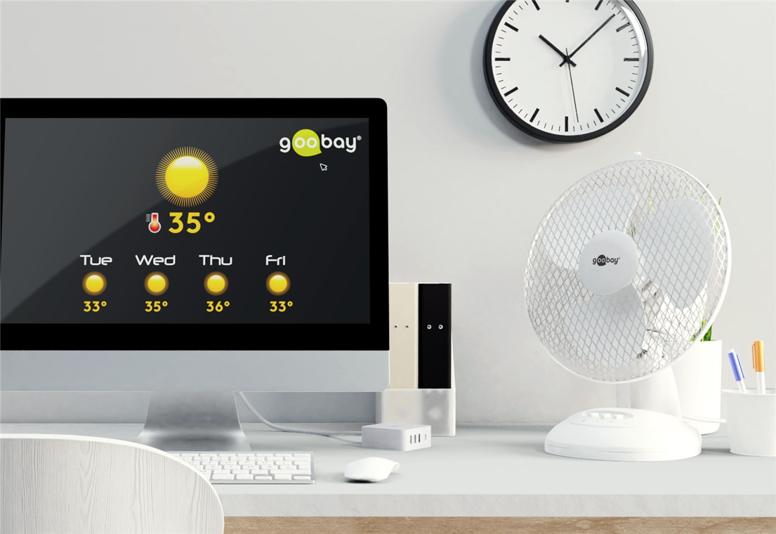 9 Zoll Tischventilator - oszillierender, leiser Standventilator mit Stromkabel 9 Zoll Tischventilator - oszillierender, leiser Standventilator mit Stromkabel