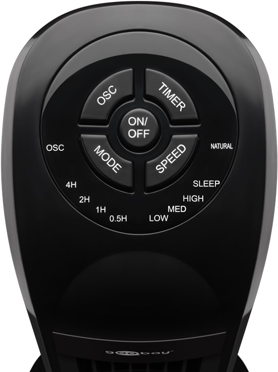 Turmventilator mit Fernbedienung - oszillierender, leiser Säulenventilator mit Stromkabel Turmventilator mit Fernbedienung - oszillierender, leiser Säulenventilator mit Stromkabel