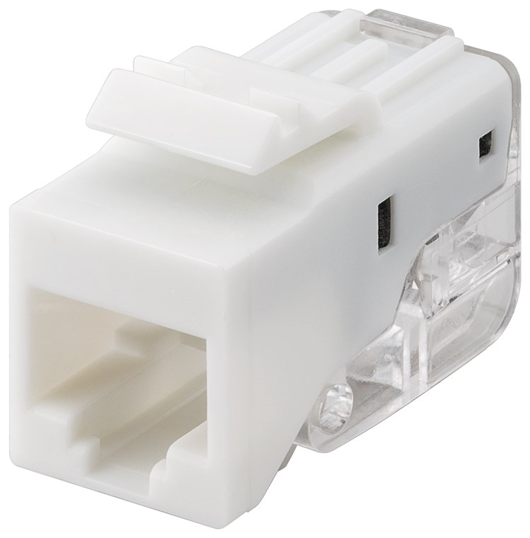 Keystone Modul RJ45 CAT 5e, UTP Keystone Modul RJ45 CAT 5e, UTP - 18,11 mm breit, Klemmleiste für werkzeugfreie LSA-Montage, Snap-In-System