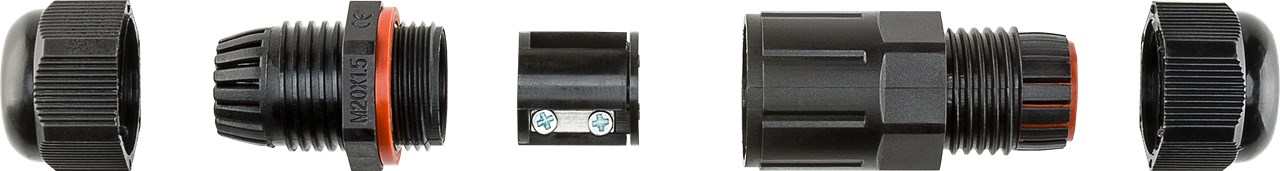 Kabelverbindungsstück 7,5 cm IP68 - Kabelmuffe zum Verlegen von Kabeln in Außenanlagen Kabelverbindungsstück 7,5 cm IP68 - Kabelmuffe zum Verlegen von Kabeln in Außenanlagen