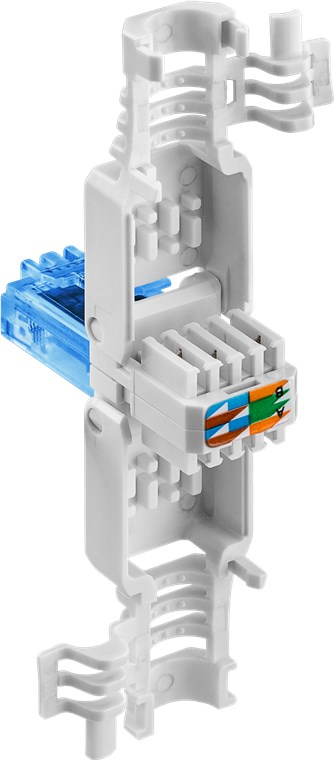 Werkzeugfreier RJ45 Stecker CAT 6A UTP ungeschirmt - Für 3 Kabeldurchmesser (5,2 mm/6,4 mm/7,5 mm), Klemmleiste für werkzeugfreie LSA-Montage Werkzeugfreier RJ45 Stecker CAT 6A UTP ungeschirmt - Für 3 Kabeldurchmesser (5,2 mm/6,4 mm/7,5 mm), Klemmleiste für werkzeugfreie LSA-Montage