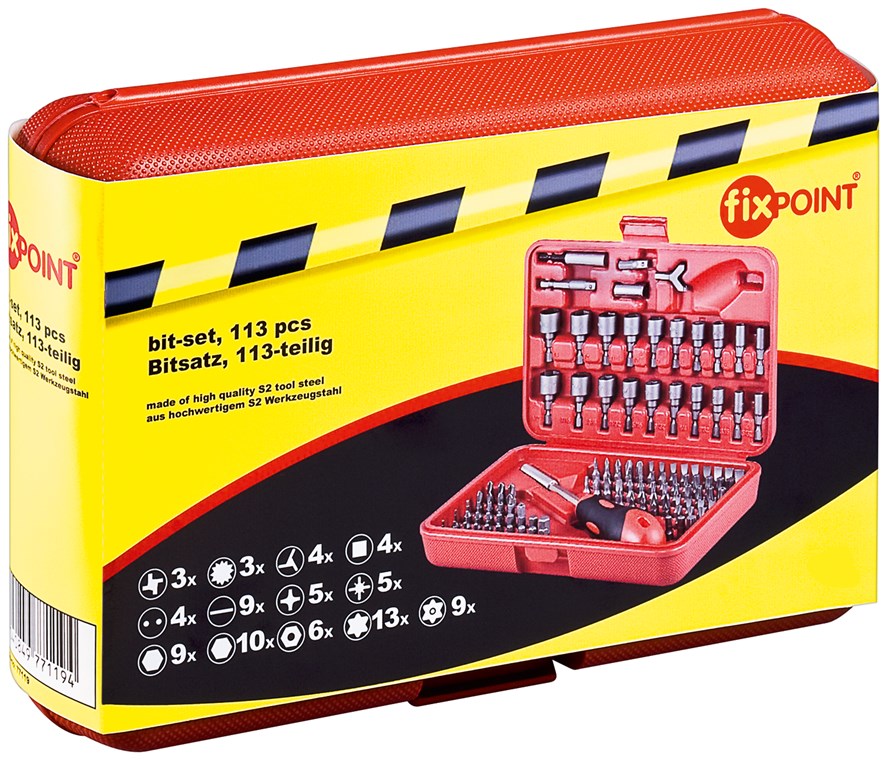 Bitsatz, 113-teilig - Bitset für Akkuschrauber und Steckschlüssel Bitsatz, 113-teilig - Bitset für Akkuschrauber und Steckschlüssel