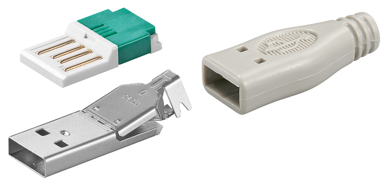 USB A-Stecker USB A-Stecker - zur werkzeugfreien Crimp-Montage