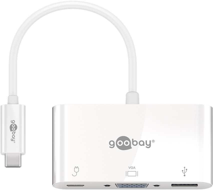 USB-C™ Multiport-Adapter USB 3.0+VGA+C PD, weiß USB-C™ Multiport-Adapter USB 3.0+VGA+C PD, weiß - Verbrauchseinheit 1 Stk. im Polybeutel - erweitert ein USB-C™ Gerät um einen USB 3.0- und einen VGA-Anschluss
