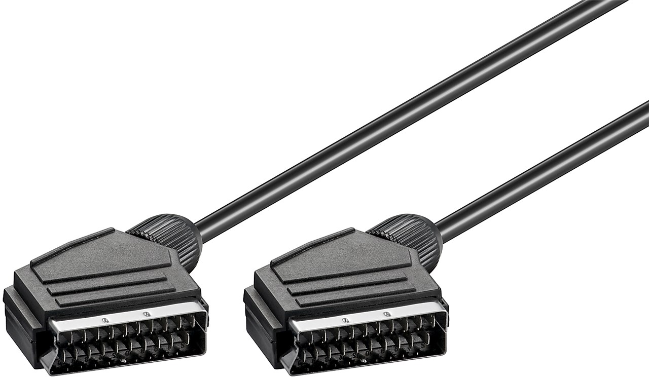 Scart Verbindungskabel, vernickelt, 7 mm - Kabellänge 10 m - Scartstecker (21-Pin) > Scartstecker (21-Pin)