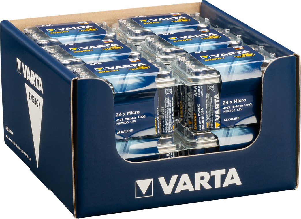 LR03/AAA (Micro) (4103) - Klapp-Blister - Alkali-Mangan Batterie (Alkaline), 1,5 V