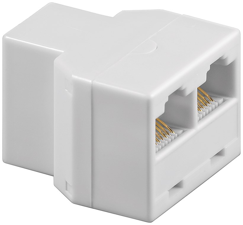 ISDN T-Adapter ISDN T-Adapter - Farbversion Weiß - RJ45-Buchse (8P8C) > 2x RJ45-Buchse (8P8C)