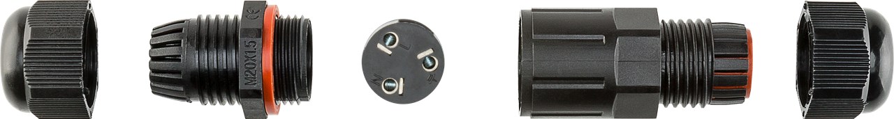 Kabelverbindungsstück 7,5 cm IP68 - Kabelmuffe zum Verlegen von Kabeln in Außenanlagen
