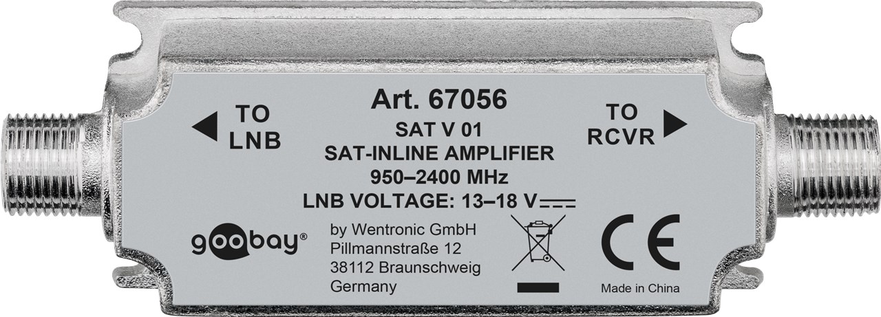 SAT-Antennenverstärker 950 MHz - 2400 MHz SAT-Antennenverstärker 950 MHz - 2400 MHz - Verbrauchseinheit - Strecken-Nahverstärker zur Anhebung von Signalen