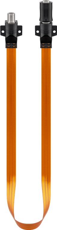 Wasserdichte SAT Fensterdurchführung, extrem flach (0,3 mm) Wasserdichte SAT Fensterdurchführung, extrem flach (0,3 mm) - Kabellänge 0.5 m - F-Buchse > F-Buchse