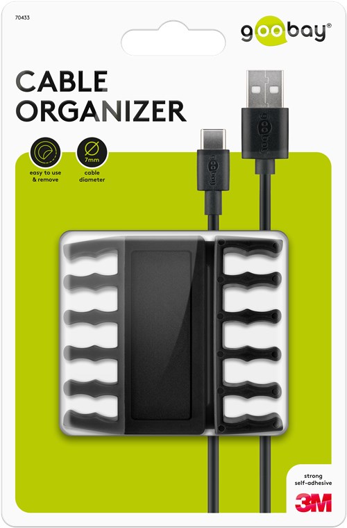 Kabelmanagement 5-Slots, schwarz - Farbversion Schwarz - 2er-Set zum Ordnen und Fixieren, ablösbar Kabelmanagement 5-Slots, schwarz - Farbversion Schwarz - 2er-Set zum Ordnen und Fixieren, ablösbar