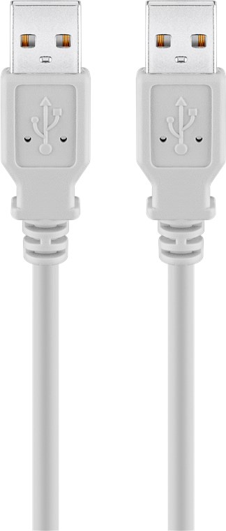 USB 2.0 Hi-Speed Kabel 1,8 m, Grau - Kabellänge 1.8 m - USB 2.0-Stecker (Typ A) > USB 2.0-Stecker (Typ A)