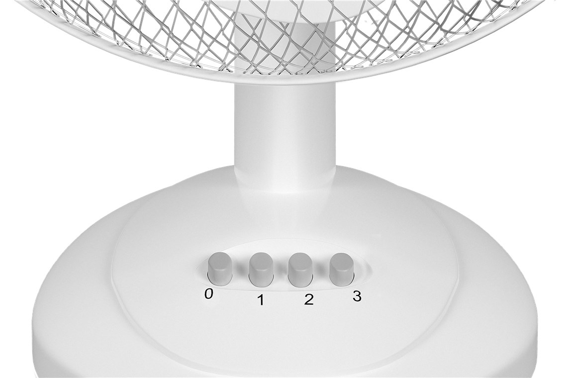 12 Zoll Tischventilator - Farbversion Weiß - oszillierender, leiser Luftkühler mit Stromkabel 12 Zoll Tischventilator - Farbversion Weiß - oszillierender, leiser Luftkühler mit Stromkabel