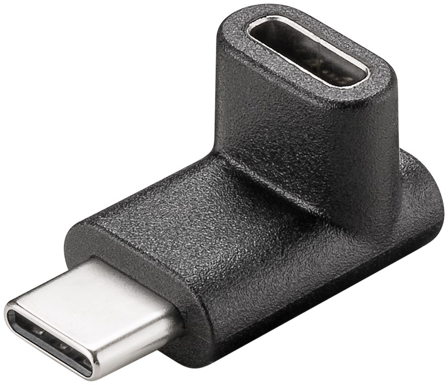 Adapter USB-C™ auf USB-C™ 90°, schwarz - USB-C™-Buchse > USB-C™-Stecker Adapter USB-C™ auf USB-C™ 90°, schwarz - USB-C™-Buchse > USB-C™-Stecker