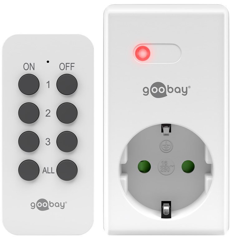 Funksteckdosen-Set 1+1 Funksteckdosen-Set 1+1 - 1x Schutzkontakt-Steckdose und 1x Fernbedienung