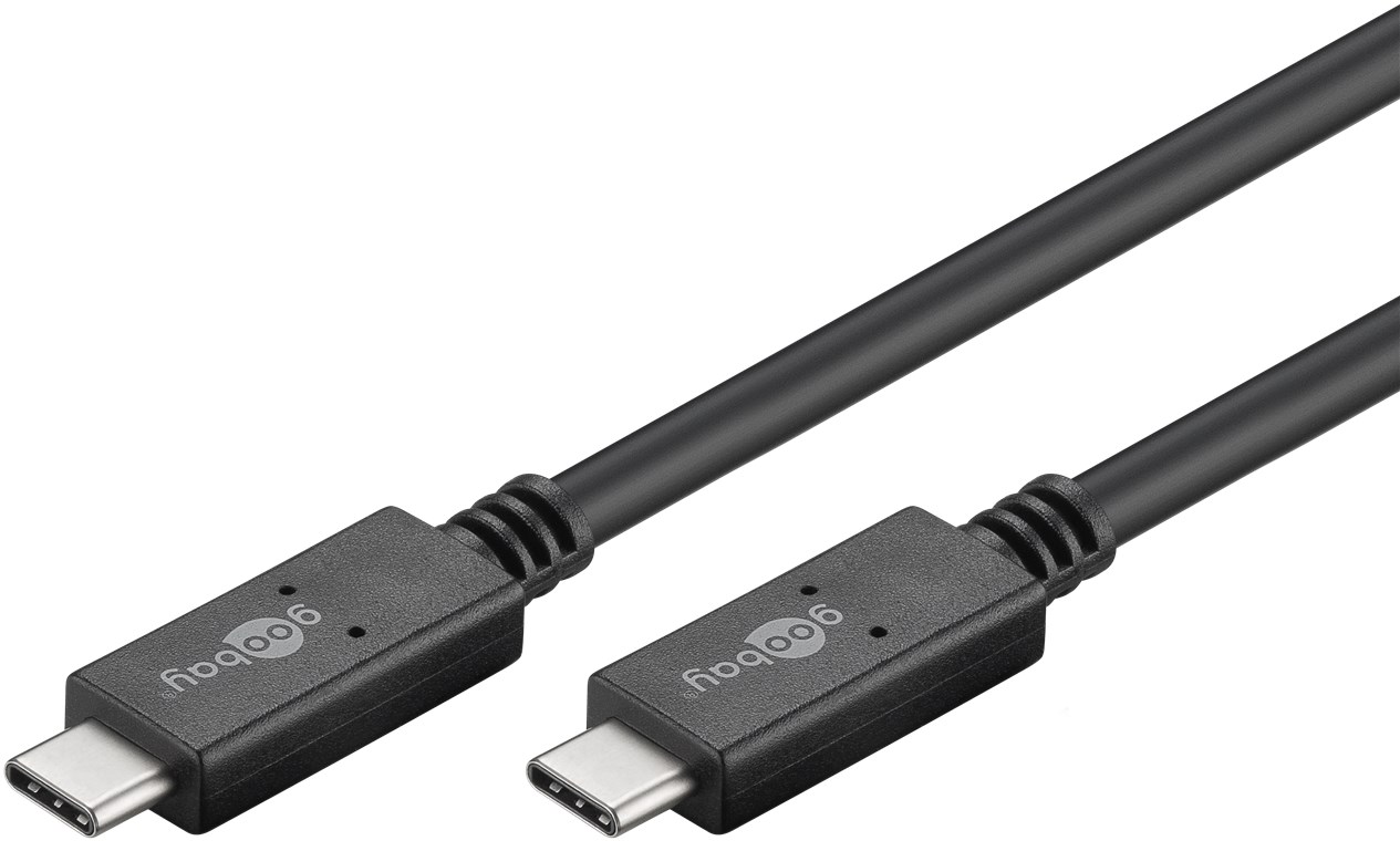 USB-C™ Kabel USB 3.2 Generation 2x2, 5A, schwarz - Kabellänge 0.5 m - USB-C™-Stecker > USB-C™-Stecker