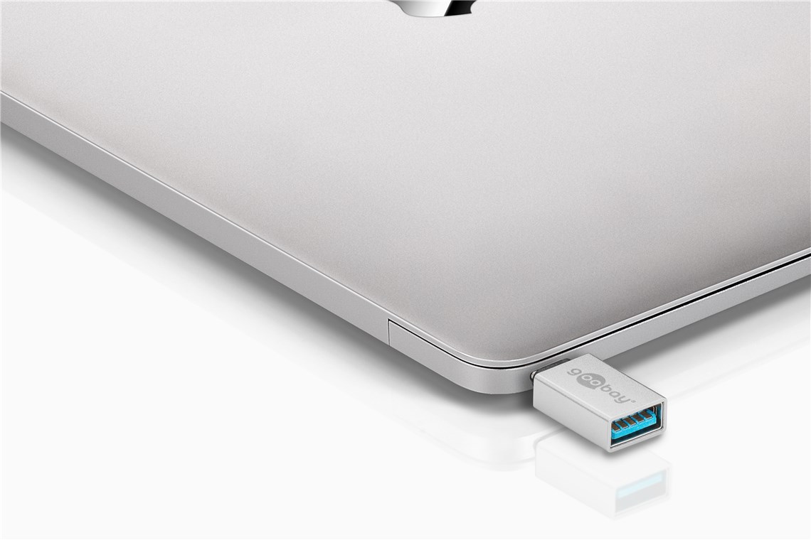 USB-C™/USB A OTG Super Speed Adapter für den Anschluss von Ladekabeln 3.0 silber - Farbversion Silber - USB-C™-Stecker > USB 3.0-Buchse (Typ A)