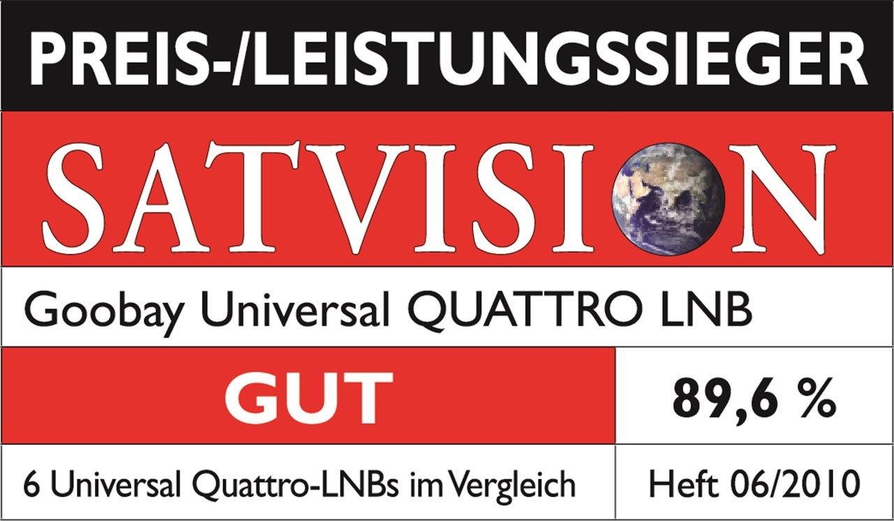 Universal Quattro LNB - digitaler SAT-LNB (DVB-S2) nur für den Einsatz mit Multischaltern (8K/4K/UHD/HDTV/3D Empfang) Universal Quattro LNB - digitaler SAT-LNB (DVB-S2) nur für den Einsatz mit Multischaltern (8K/4K/UHD/HDTV/3D Empfang)
