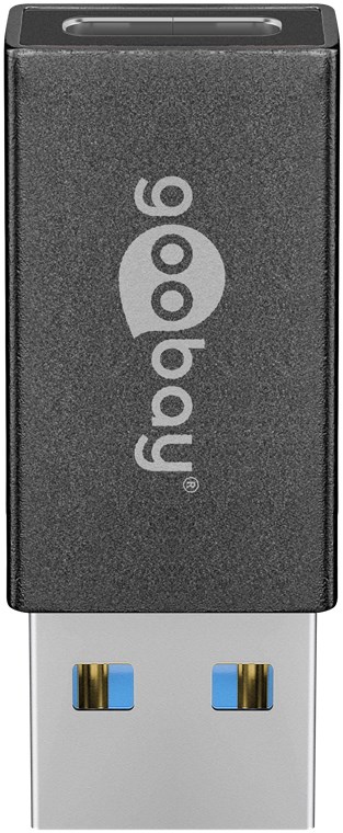 USB 3.0 SuperSpeed Adapter auf USB-C™, schwarz - Farbversion Schwarz - USB-C™-Buchse > USB 3.0-Stecker (Typ A)