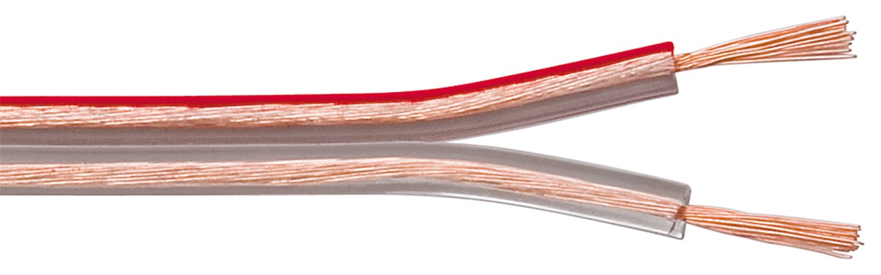 Lautsprecherkabel Transparent CU Lautsprecherkabel Transparent CU - 10 m Rolle, Querschnitt 2 x 0,35 mm²