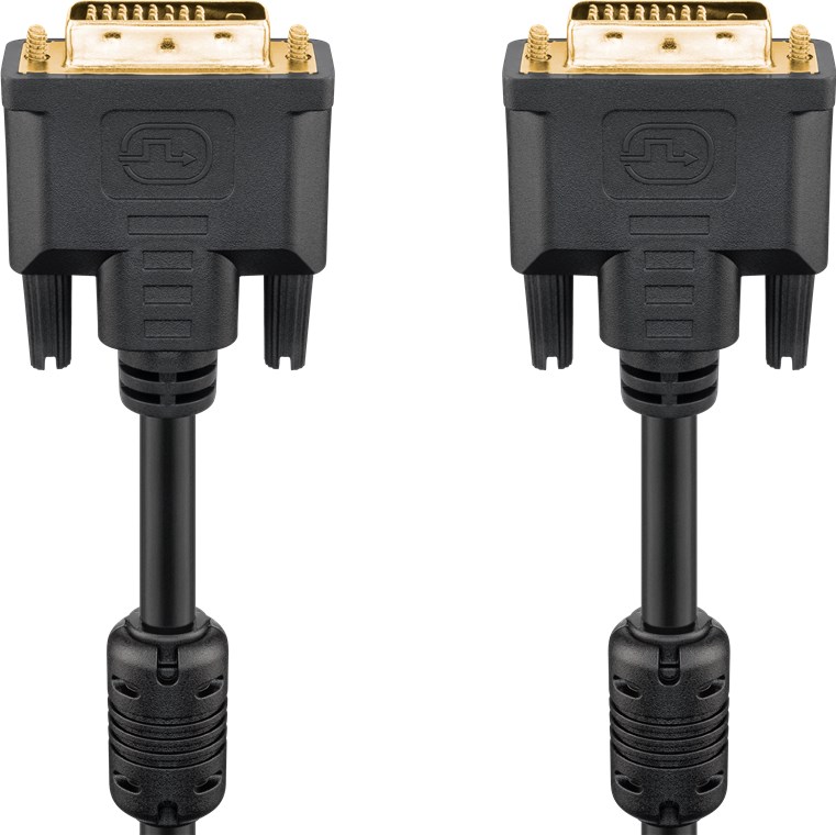 DVI-D Full HD Kabel Dual Link, vergoldet - Kabellänge 1.8 m - DVI-D-Stecker Dual-Link (24+1 pin) > DVI-D-Stecker Dual-Link (24+1 pin)