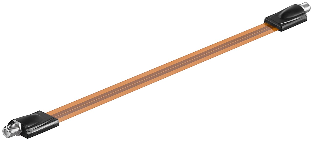 SAT Fensterdurchführung, extrem flach (0,3 mm) - Kabellänge 0.3 m - F-Buchse > F-Buchse