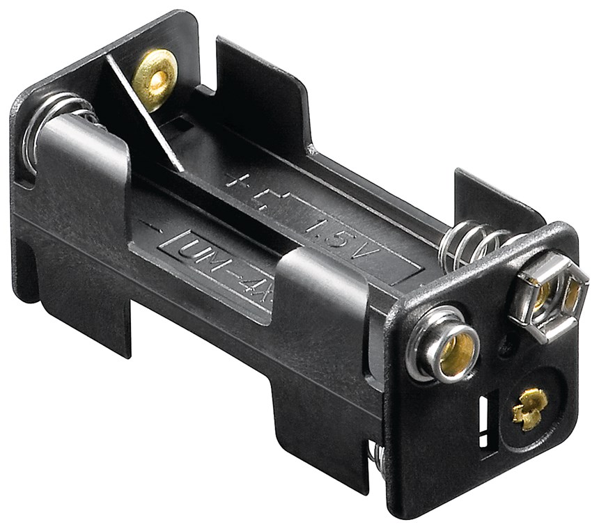 4x AAA (Micro) Batteriehalter 4x AAA (Micro) Batteriehalter - Druckknopf