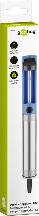 Entlötpumpe Leichtmetallgehäuse mit Teflonspitze HQ - Lötpumpe mit hoher Saugleistung zum Enfernen von Altlot Entlötpumpe Leichtmetallgehäuse mit Teflonspitze HQ - Lötpumpe mit hoher Saugleistung zum Enfernen von Altlot