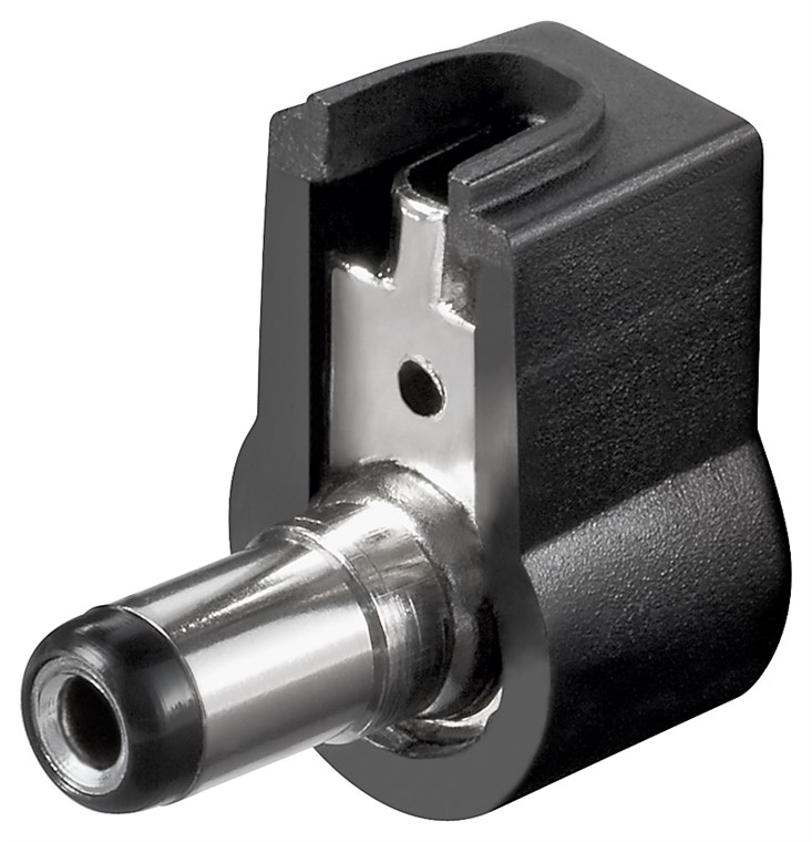 DC-Stecker, abgewinkelt - Bohrung 2,1 mm x 5,5 mm