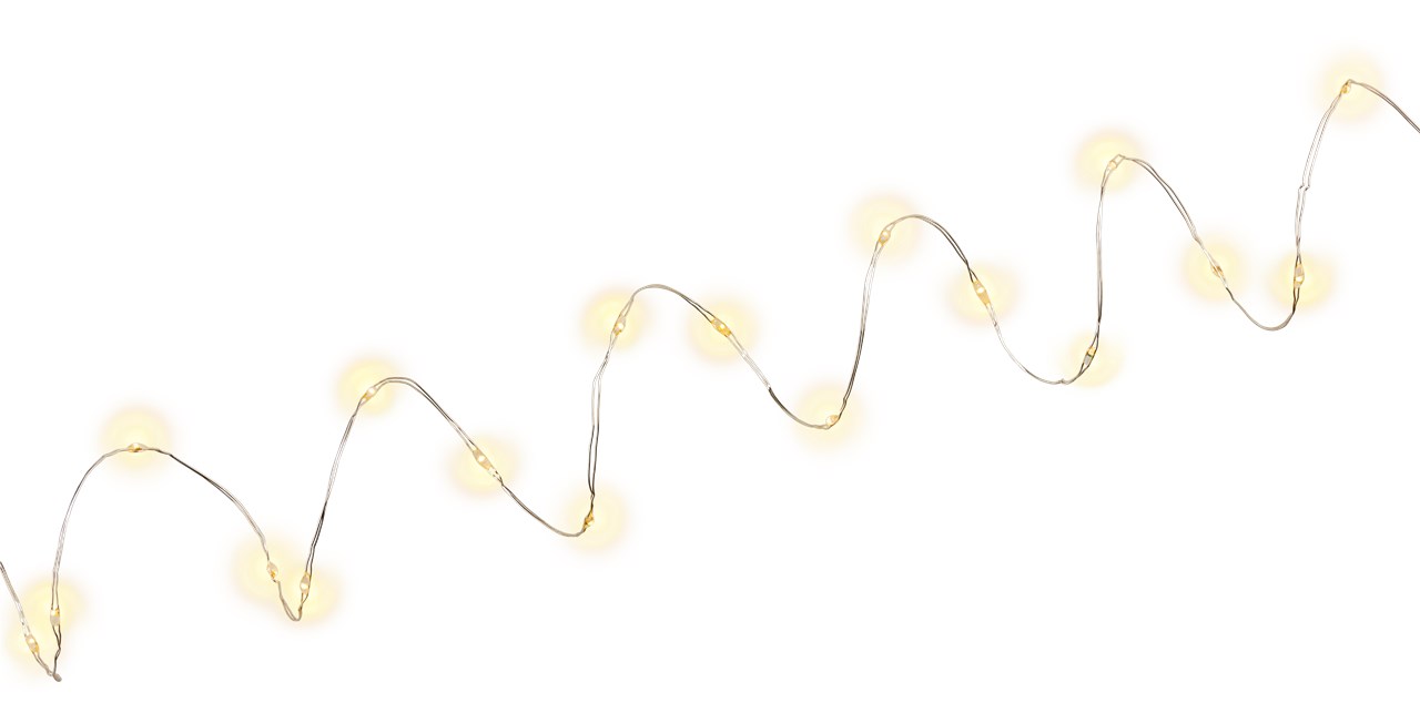 20er LED-Silberdraht-Lichterkette, inkl. Timer 20er LED-Silberdraht-Lichterkette, inkl. Timer - Stimmungsvolle Leuchtdekoration für den Innenbereich