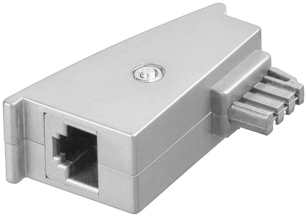 TAE Telefon Adapter Stecker - TAE-F-Stecker (PIN 1/2) > RJ45-Buchse (8P2C) (PIN 4/5)