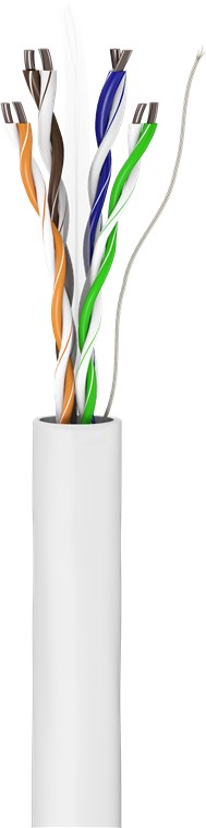 CAT 6 Netzwerkkabel, U/UTP, weiß - Kabellänge 305 m - CCA Kupfergemisch für SOHO Anwendungen, AWG 23/1 (solid), PVC CAT 6 Netzwerkkabel, U/UTP, weiß - Kabellänge 305 m - CCA Kupfergemisch für SOHO Anwendungen, AWG 23/1 (solid), PVC
