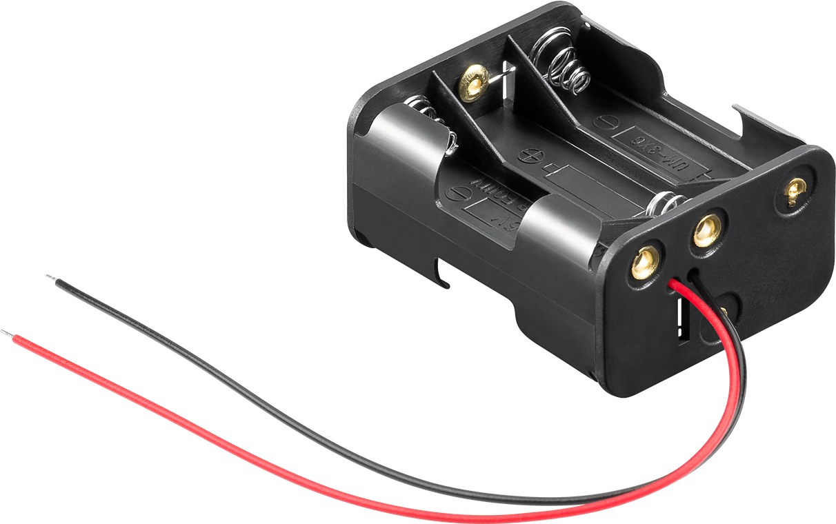 6x AA (Mignon) Batteriehalter - lose Kabelenden
