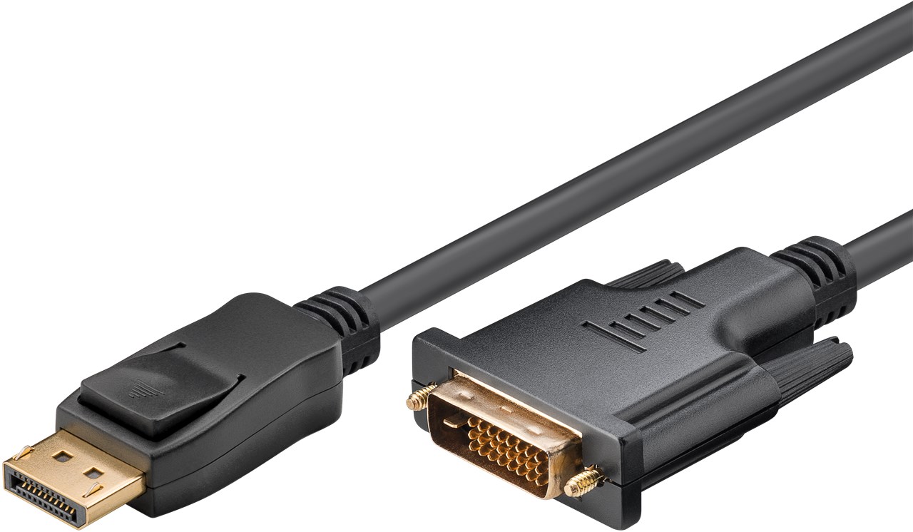 DisplayPort/DVI-D Adapterkabel 1.2 - Kabellänge 2 m - DisplayPort-Stecker > DVI-D-Stecker Dual-Link (24+1 pin)
