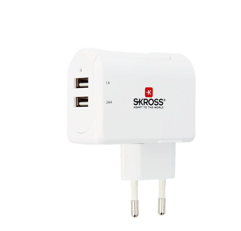 Euro USB Charger Euro USB Charger - lädt schnell und gleichzeitig bis zu zwei USB Geräte (3,4A)