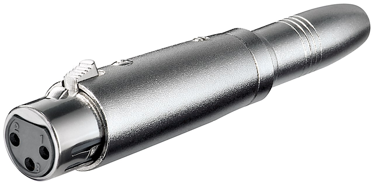 XLR-Kupplung, 3-polig XLR-Kupplung, 3-polig - 1x XLR-Buchse (3-polig) > 1x 6,35-mm-Klinkenbuchse