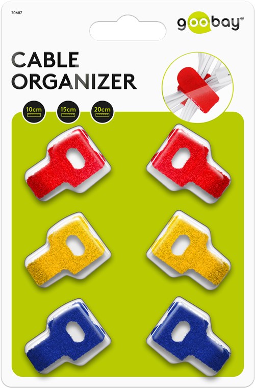 Kabelmanagement Klettverschluss mit Schlaufe - 6er-Set zum Ordnen und Fixieren Kabelmanagement Klettverschluss mit Schlaufe - 6er-Set zum Ordnen und Fixieren