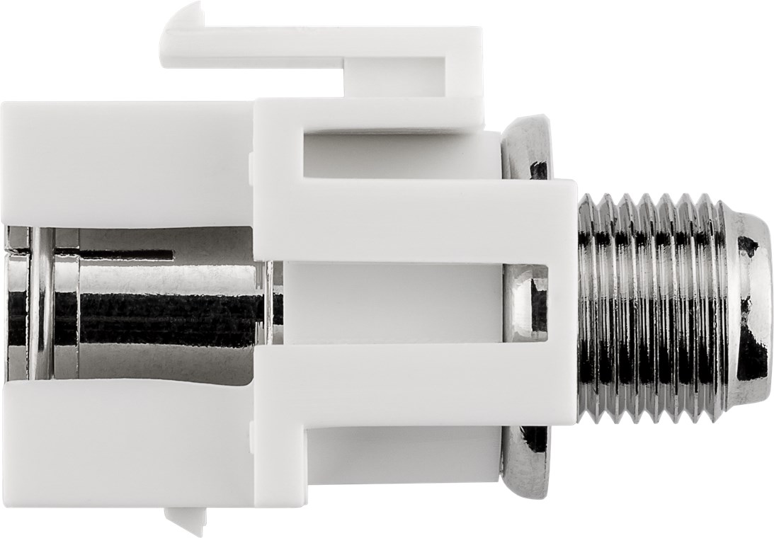 Keystone Modul SAT/Antenne, bündige Montage - 18,9 mm Breite, Koax-Buchse > F-Buchse Keystone Modul SAT/Antenne, bündige Montage - 18,9 mm Breite, Koax-Buchse > F-Buchse