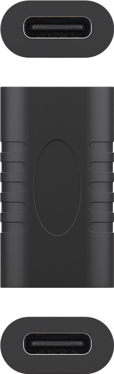 Adapter USB-C™ auf USB-C™, schwarz - USB-C™-Buchse > USB-C™-Buchse