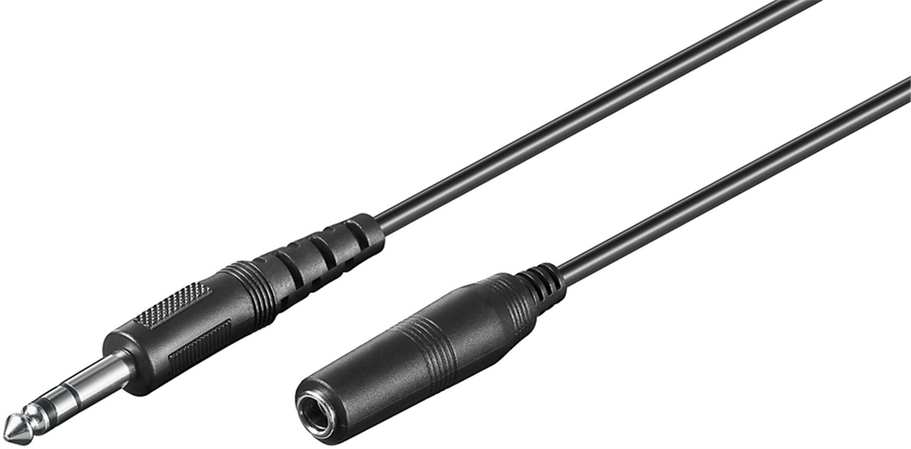Kopfhörer- und Audio- Verlängerungskabel AUX, 3-pol 6,35 mm Kopfhörer- und Audio- Verlängerungskabel AUX, 3-pol 6,35 mm - Kabellänge 5 m - Klinke 6,35 mm Stecker (3-Pin, stereo) > Klinke 6,35 mm Buchse (3-Pin, stereo)