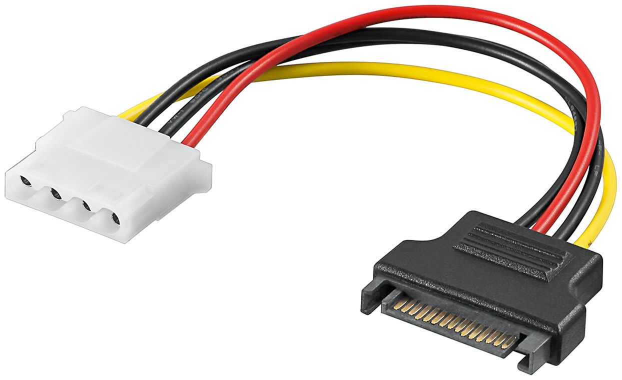 PC Stromkabel/Stromadapter, SATA Buchse zu 5.25 Buchse - Kabellänge 0.17 m