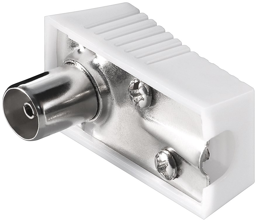 Koax-Winkelkupplung mit Schraubbefestigung Koax-Winkelkupplung mit Schraubbefestigung - Kunststoff